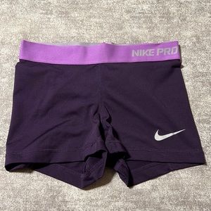 Purple Nike Dri- Fit shorts